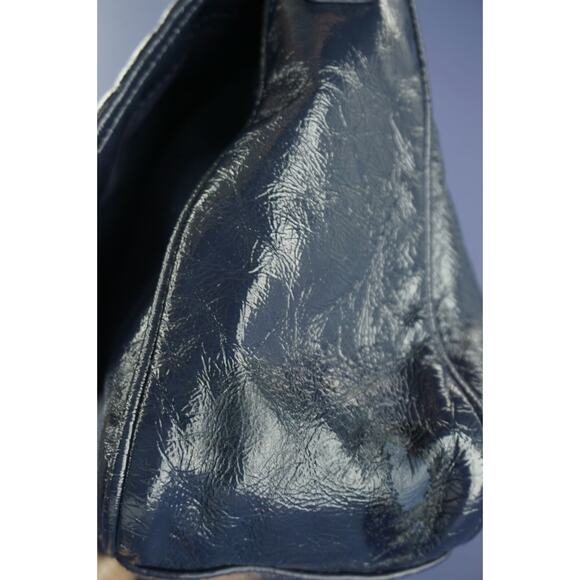 Marc Jacobs by Blue Patent Lea Shoulder Crossbody Flap Bag - Picture 7 of 11